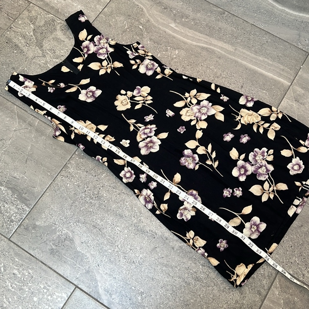 Brentwood Floral Black and Purple Women's Dress - Picture 2 of 5